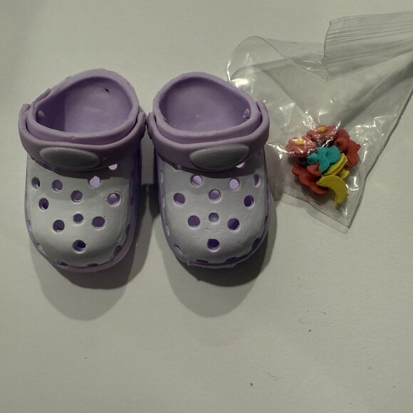 PURPLE CROCS WITH CHARMS FOR LABUBU - Picture 1 of 1